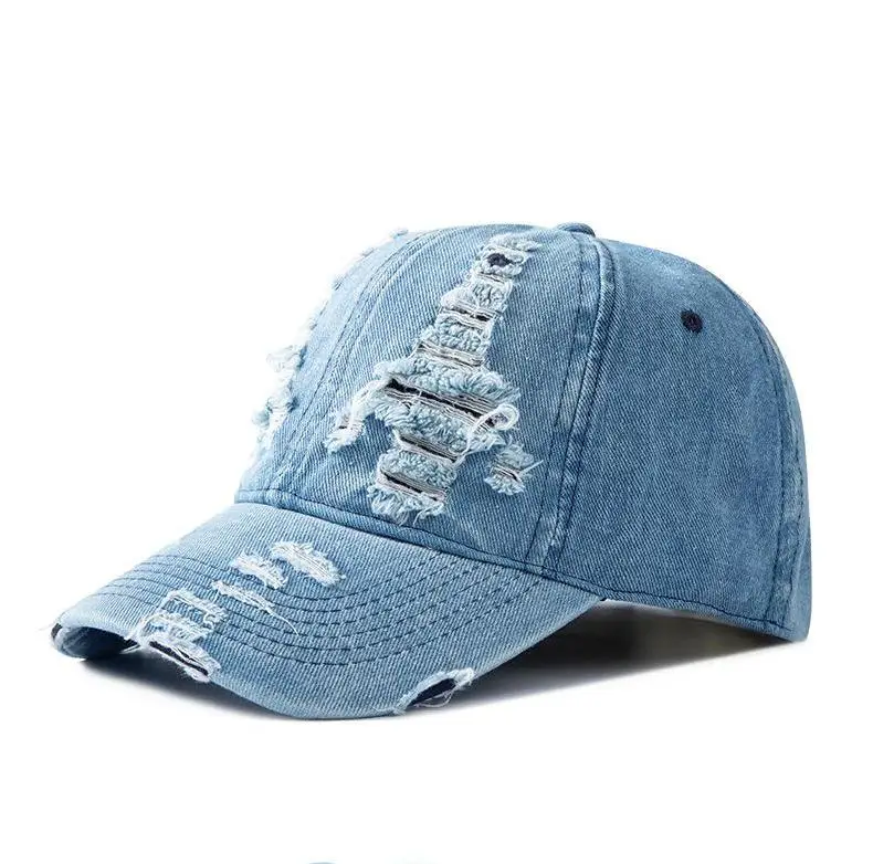 Washed Denim Baseball Cap Women Men Sunshade Breathable Spring Summer Hat Vintage Snapback Cap Female