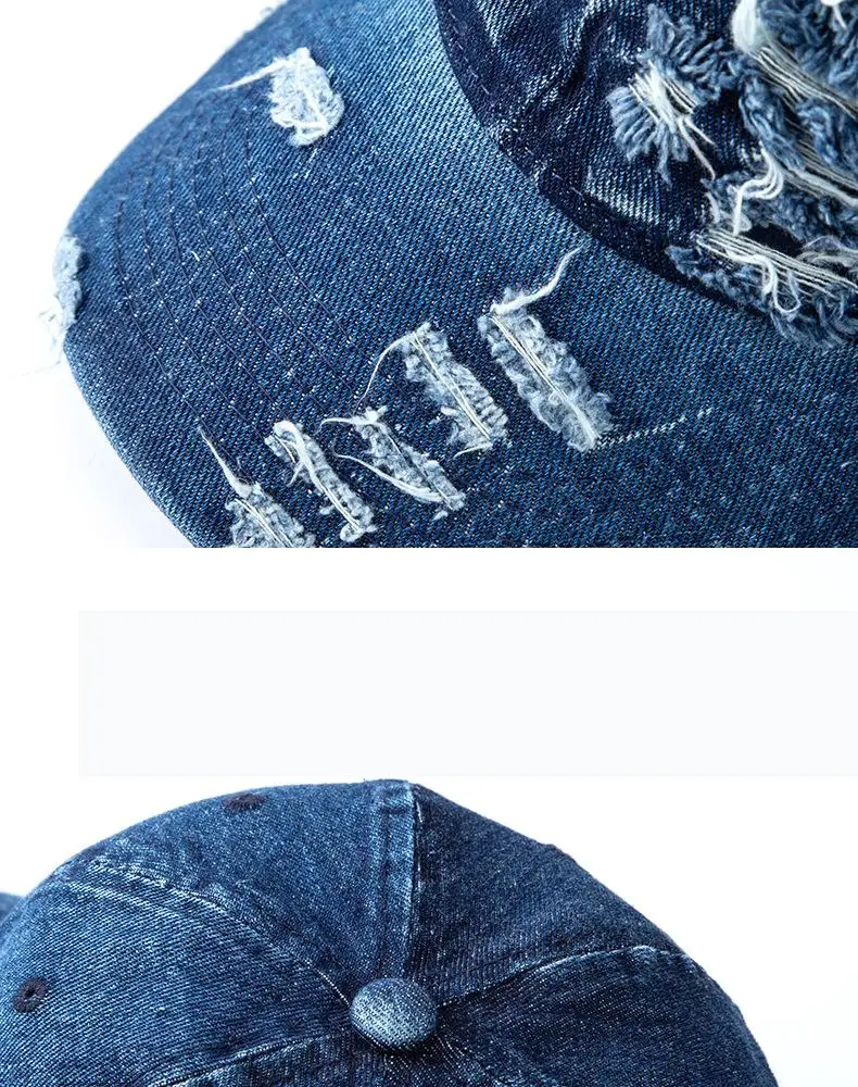 Washed Denim Baseball Cap Women Men Sunshade Breathable Spring Summer Hat Vintage Snapback Cap Female