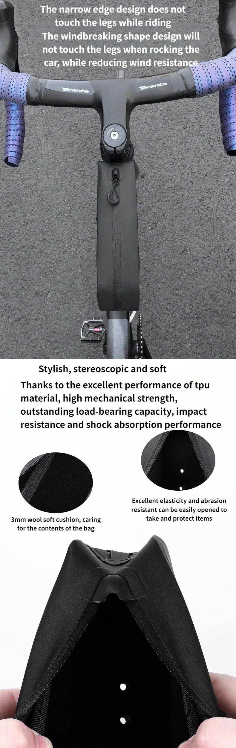 Bike Tube Bag Mountain Road Bike Large Capacity Hard Shell Waterproof Front Handlebar Pack Bike Riding Equipment