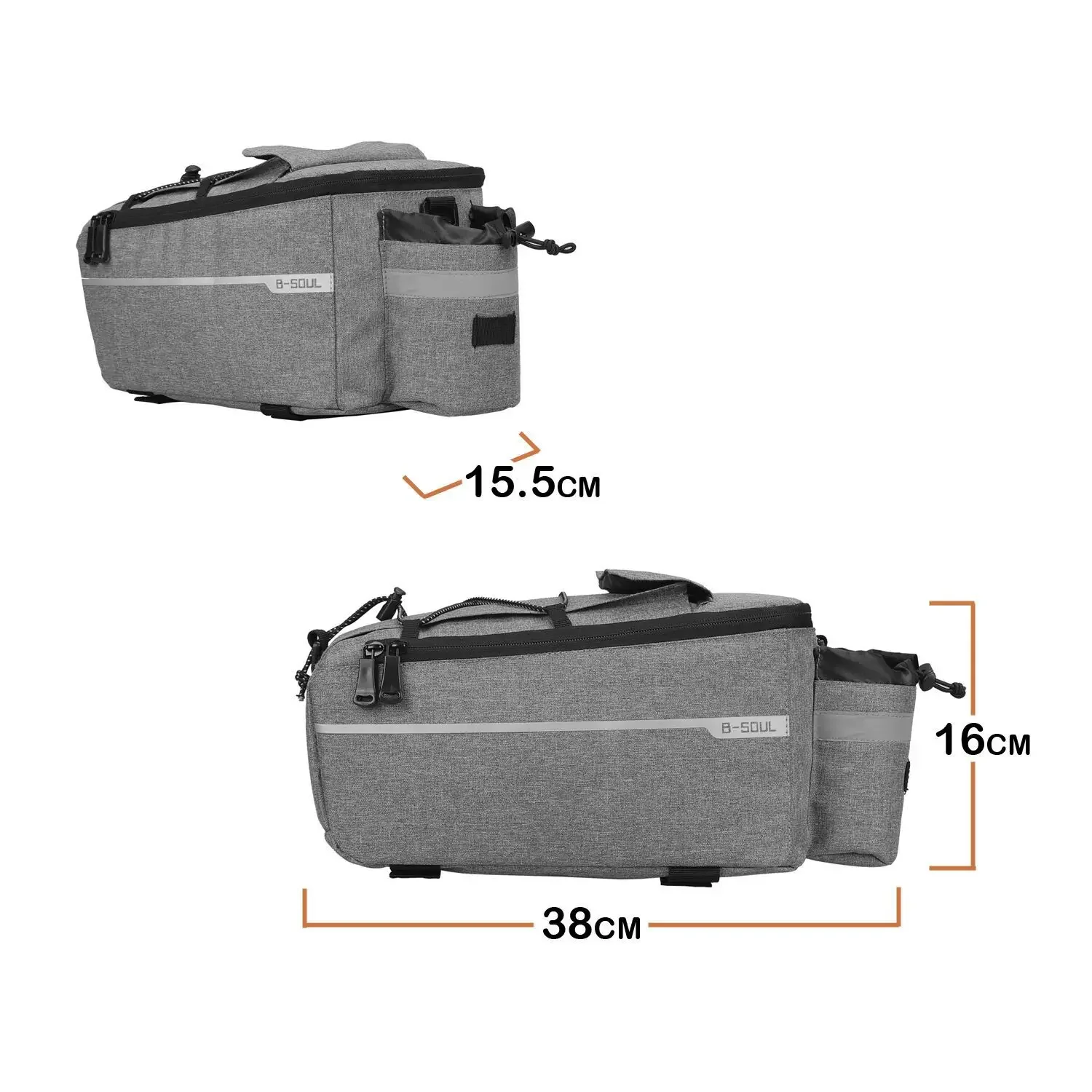7L Bicycle Carrier Bag Bike Rear Basket Waterproof Pannier Trunk Bags Back Rack Rear Seat Bag Cycling Luggage Shoulder Handbag