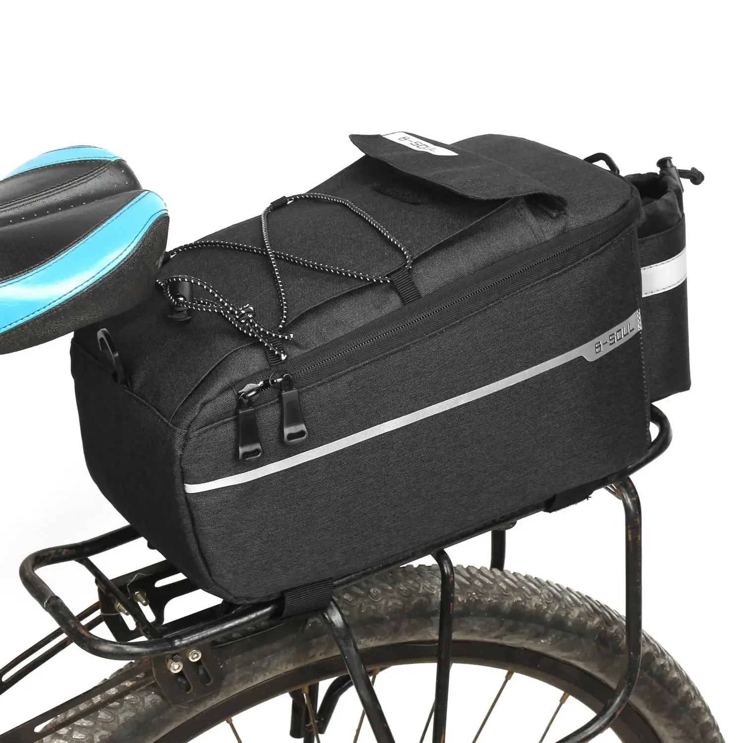 7L Bicycle Carrier Bag Bike Rear Basket Waterproof Pannier Trunk Bags Back Rack Rear Seat Bag Cycling Luggage Shoulder Handbag
