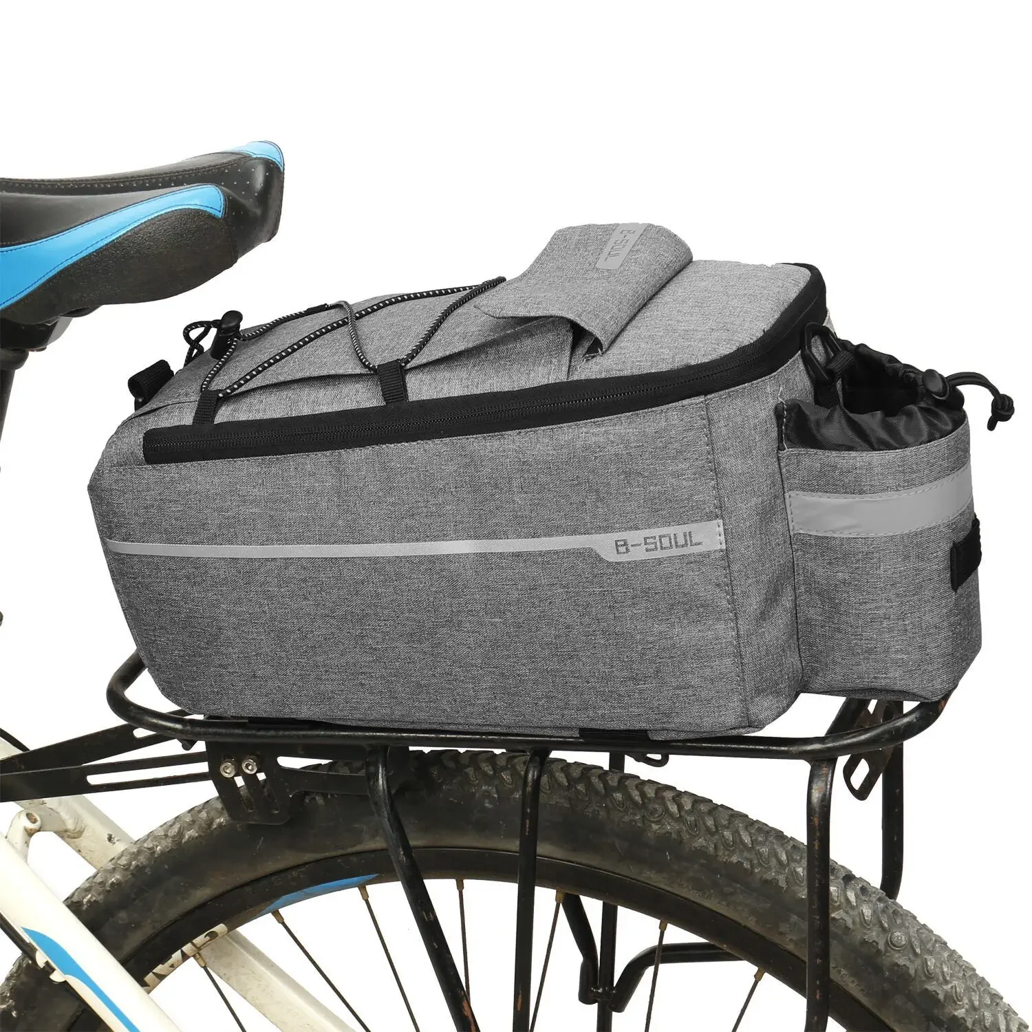 7L Bicycle Carrier Bag Bike Rear Basket Waterproof Pannier Trunk Bags Back Rack Rear Seat Bag Cycling Luggage Shoulder Handbag