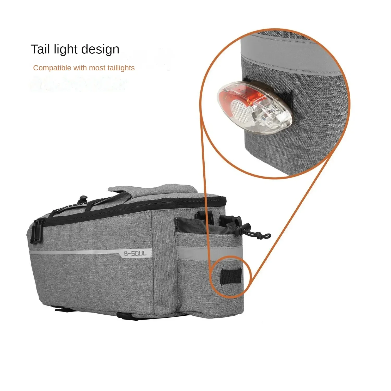 7L Bicycle Carrier Bag Bike Rear Basket Waterproof Pannier Trunk Bags Back Rack Rear Seat Bag Cycling Luggage Shoulder Handbag