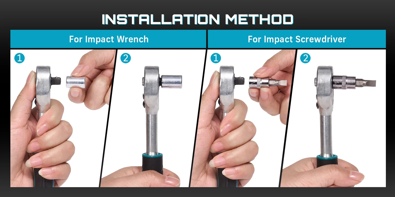SEESII WH860 1300N.m 3-in-1 Impact Wrench & Cordless Drill & Screwdriver 1/2 Inch Brushless Motor Electric Impact Gun Kit Repair Tools With 2x4000mah Batteries LED Light For Car Truck Home DIY