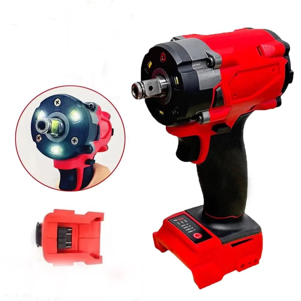 1/2\" Repair Brushless Electric Impac Wrench 4 Gears Impact Wrench 500N.m Cordless Electric Screwdriver Driver Power Tools for Milwaukee 18V Battery Pin