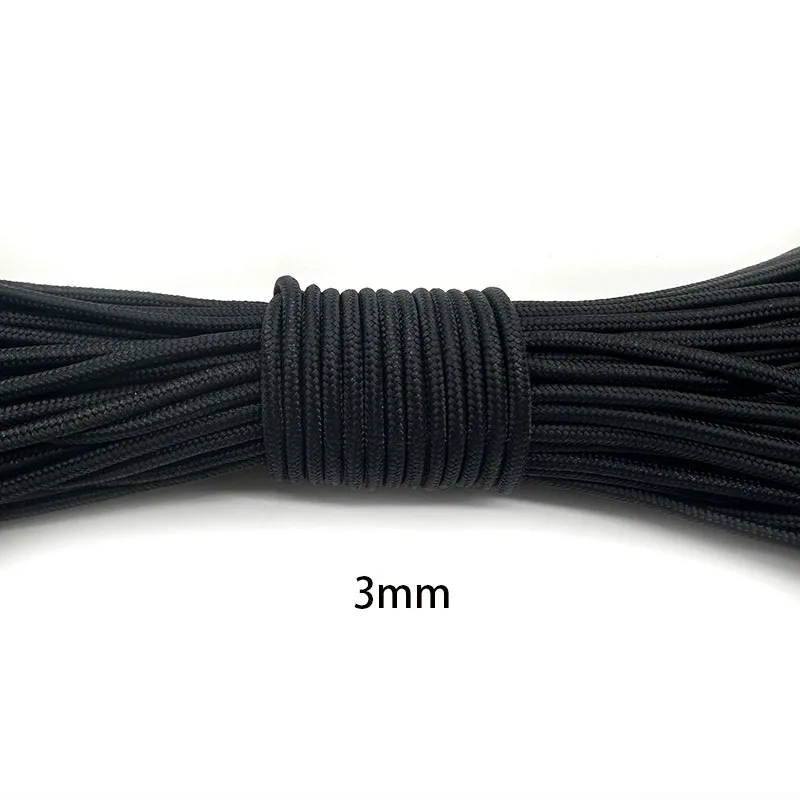 Paracord 1mm/2mm/3mm/4mm/5mm Diameter Parachute Rope Climbing Camping Survival Gear Parachute Rope Bracelet DIY Jewelry Findings