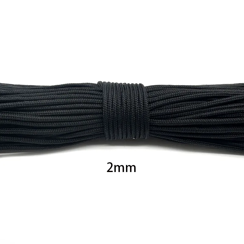 Paracord 1mm/2mm/3mm/4mm/5mm Diameter Parachute Rope Climbing Camping Survival Gear Parachute Rope Bracelet DIY Jewelry Findings