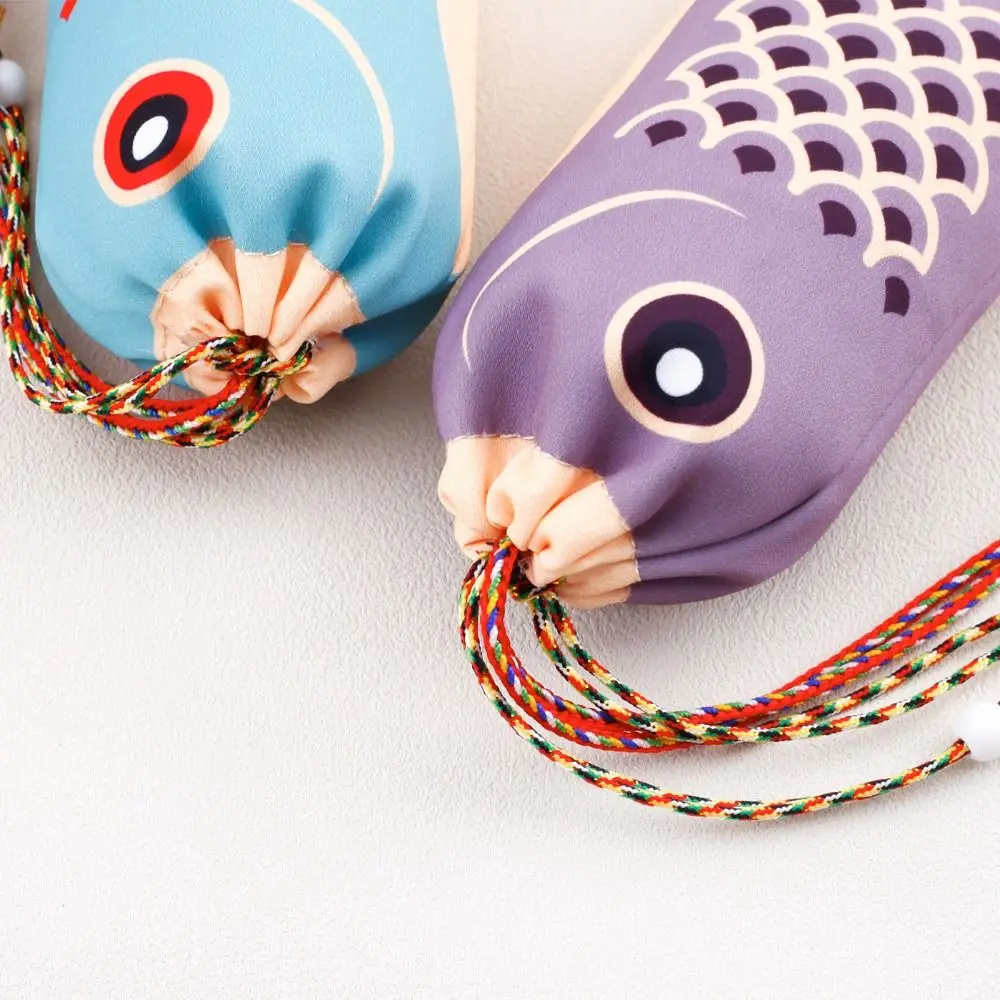 Koi Carp Blessing Bag Japanese Style Sachet Ethnic Style Jewelry Bags Coin Purse Hanfu Decor Brocade Lucky Pouch Small Item Bag