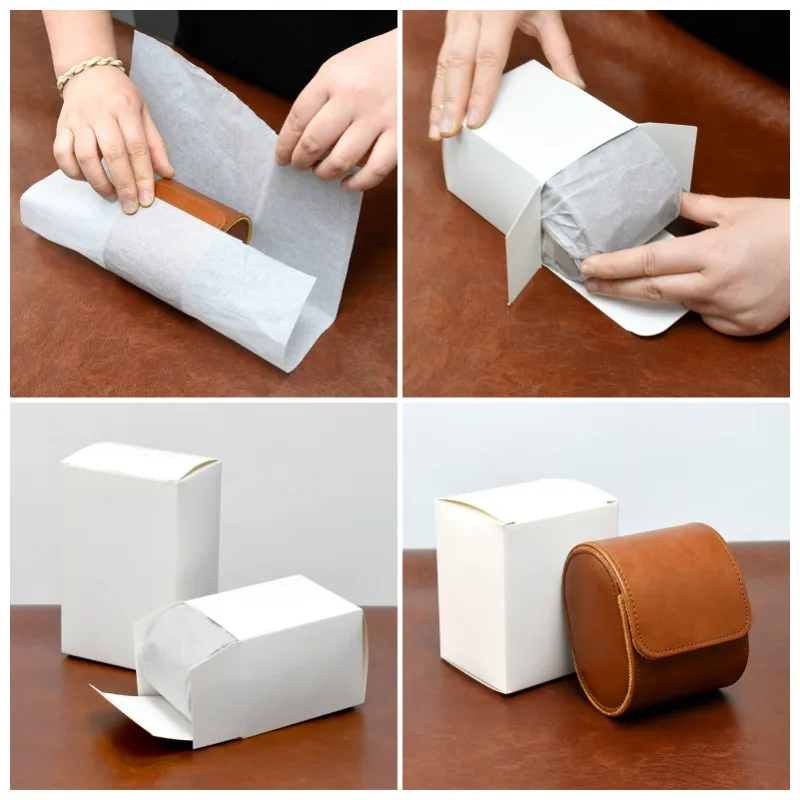 Embers Leather Watch Roll 1 2 3 Slots Luxury Genuine Watch Storage Box Travel Bag Watch Case Gift Box Watch Pouch