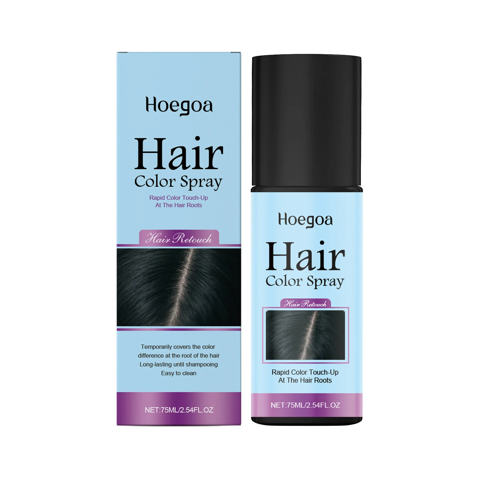 Hair Color Spray Temporary White Hair Dye Washable Non-sticky for Halloween Cosplay Party Costume Makeup Brown Hair Dye Spray