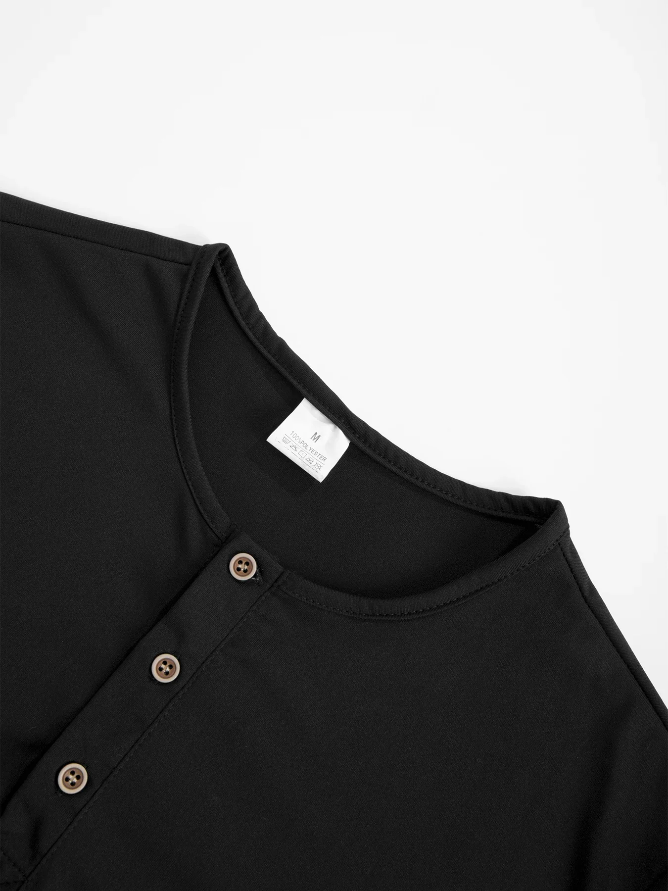 New Men's Henley T-shirts Long Sleeve Basic Casual Band Collar T Shirts Comfortable Soft Pullover Tops Male Tee
