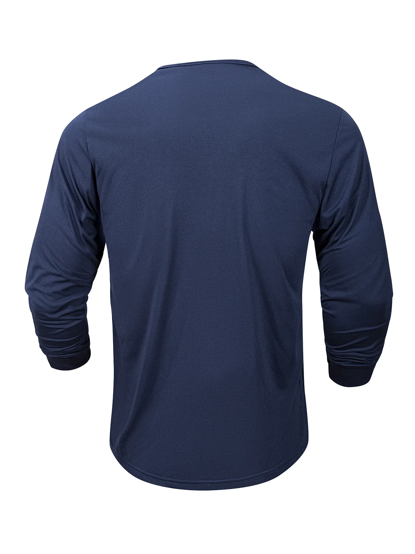 New Men's Henley T-shirts Long Sleeve Basic Casual Band Collar T Shirts Comfortable Soft Pullover Tops Male Tee