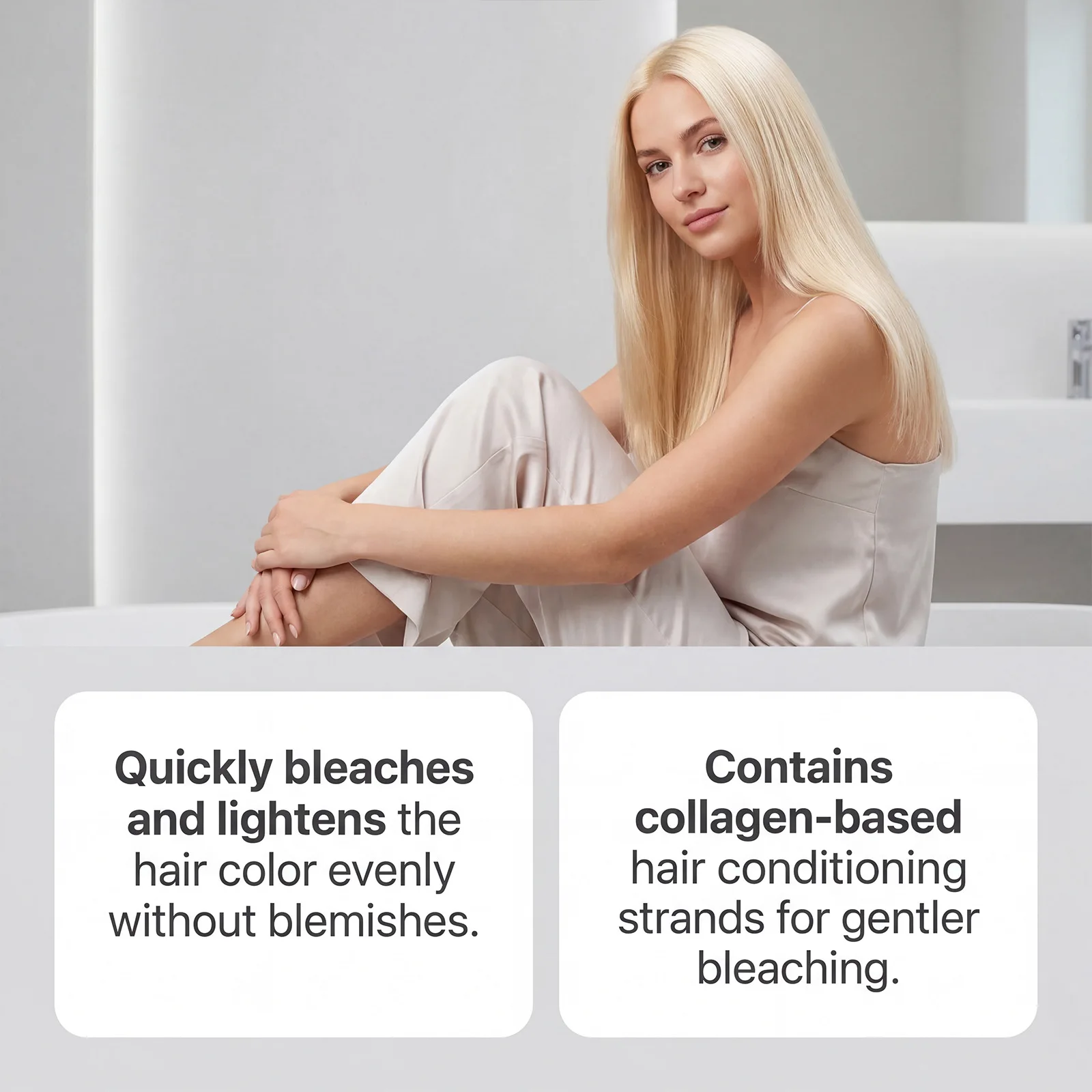 Gleamxi Hair Bleaching Powder Gentle Lifting Salon Home Use Even Lightening Professional DIY Dyeing Toning Hair Color Powder
