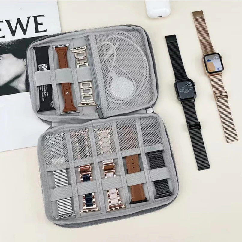 Watchband Bag for Apple Watch Strap Box Case Travel Smart Watch Wriststrap Storage Bag Box Watches Organizer Band Holder