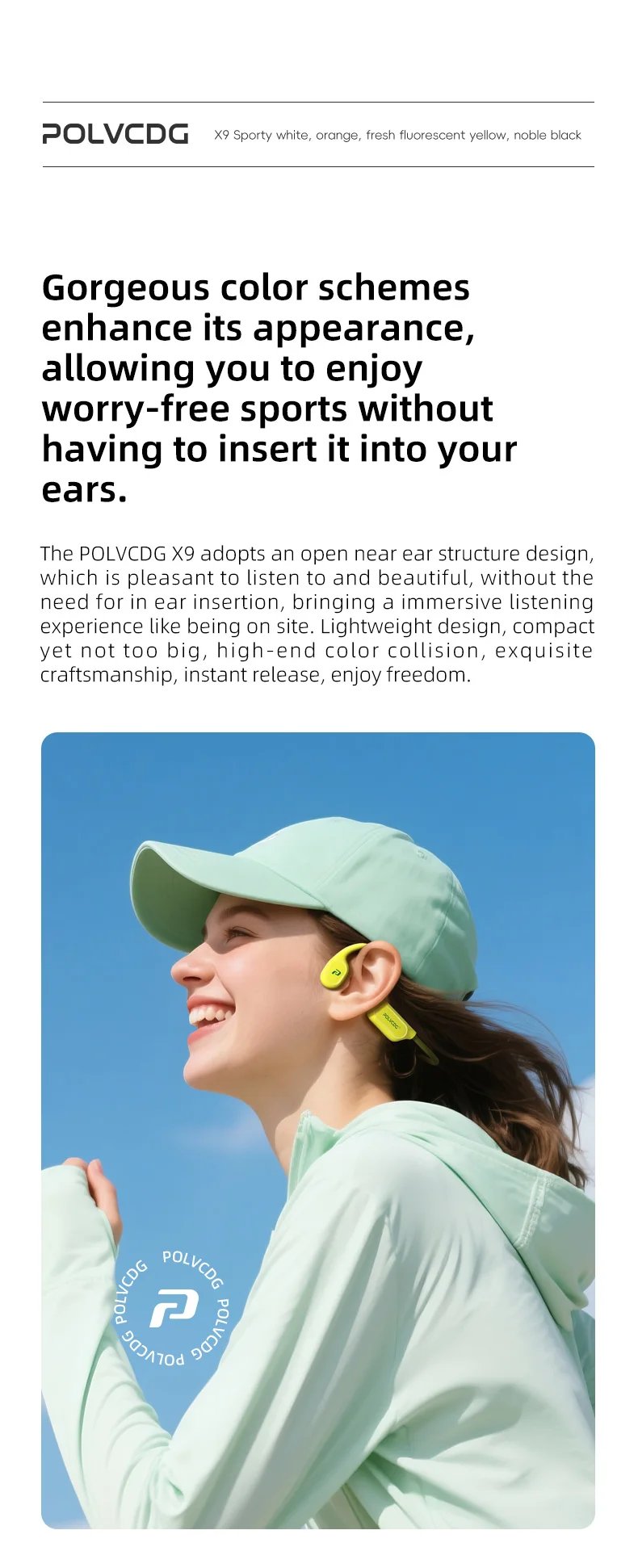 POLVCDG X9 Bone Conduction Swimming Earphones 32G IPX8 Waterproof Open Swimming Running Bicycle Earphones Ear Hanging Earphones