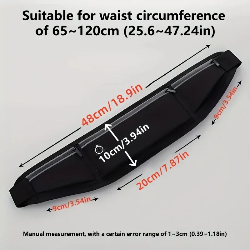 Lightweight Running Waist Bag Casual Belt Cycling Waist Pack Mobile Phone Bag Waterproof Gym Bags Sports Belt Hidden Fitness Bag