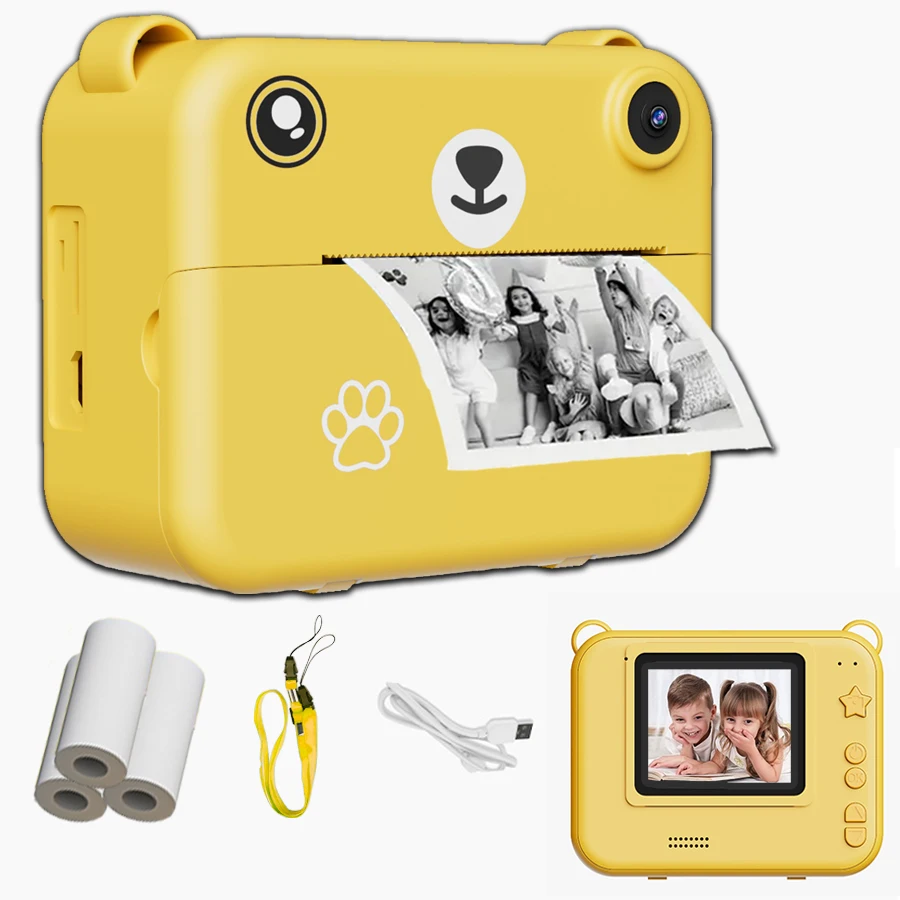 Digital Children Camera Photography Instant Print Photo 1080P HD Video Recorder Mini Thermal Printer Educational Birthday Gifts