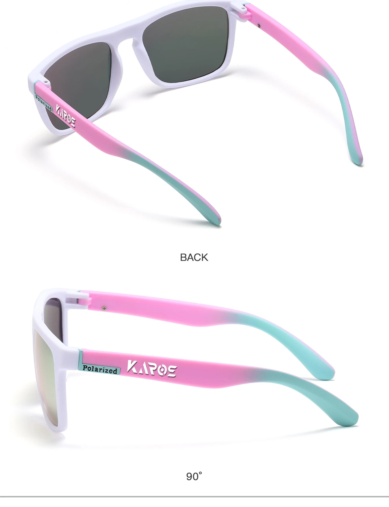 KAROS Classic Men Square Polarized Fishing Sunglasses Outdoor Sports Driving Cycling Running Goggles Vintage Large Frame UV400