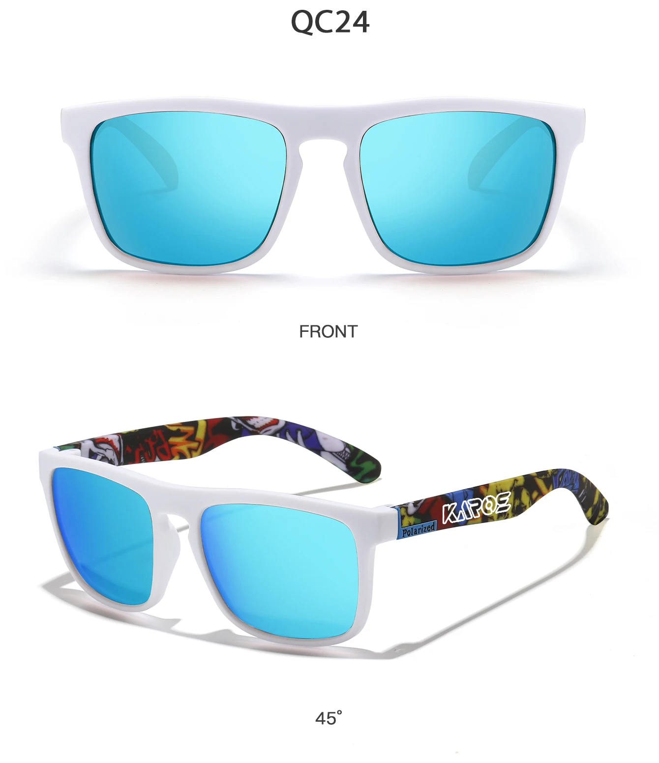 KAROS Classic Men Square Polarized Fishing Sunglasses Outdoor Sports Driving Cycling Running Goggles Vintage Large Frame UV400