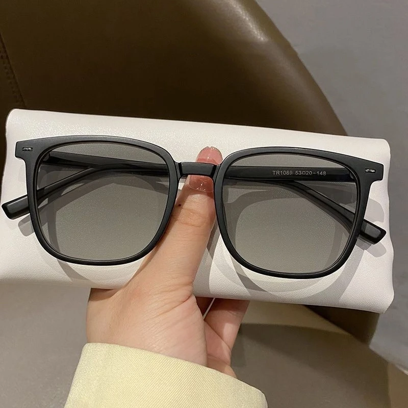 2026 Ultra Light Square Frame Photochromic Anti Radiation Glasses Replaceable Lens for Women Men Sunglasses Eyeglasses Frames