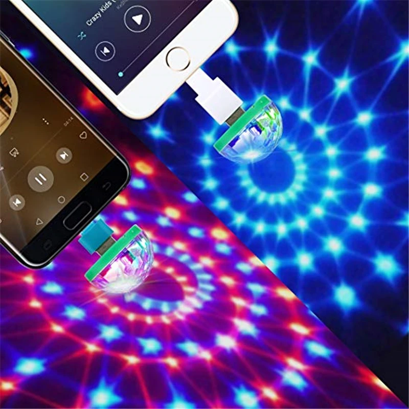 USB Mini Disco Lights,Portable Home Party Light,DC 5V USB Powered Led Stage Party Ball DJ Lighting,Karaoke Party Led Christmas