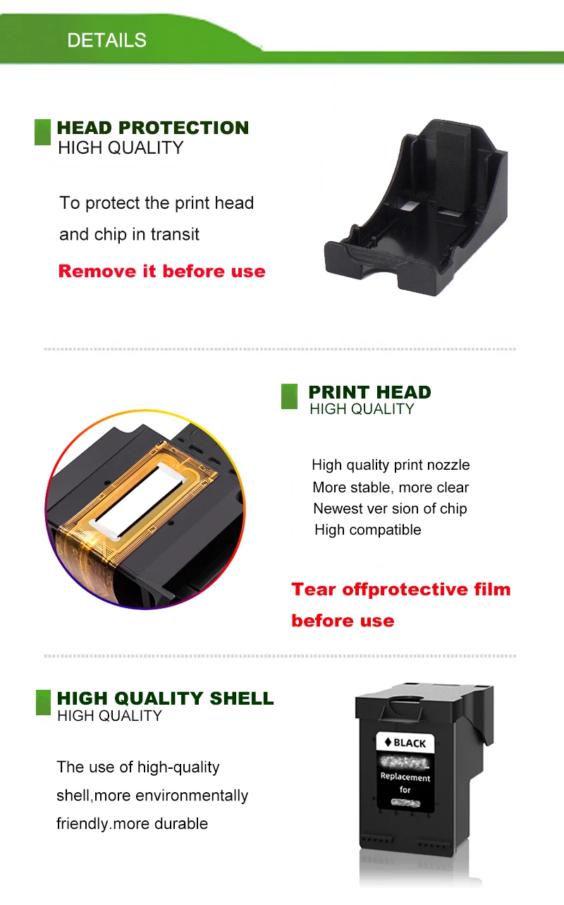 61 XL Compatible Ink Cartridge for HP 61XL for HP61 Envy 4500 4502 5530 & Deskjet 1050 2050 3050 Printer 61 Ink Cartridges