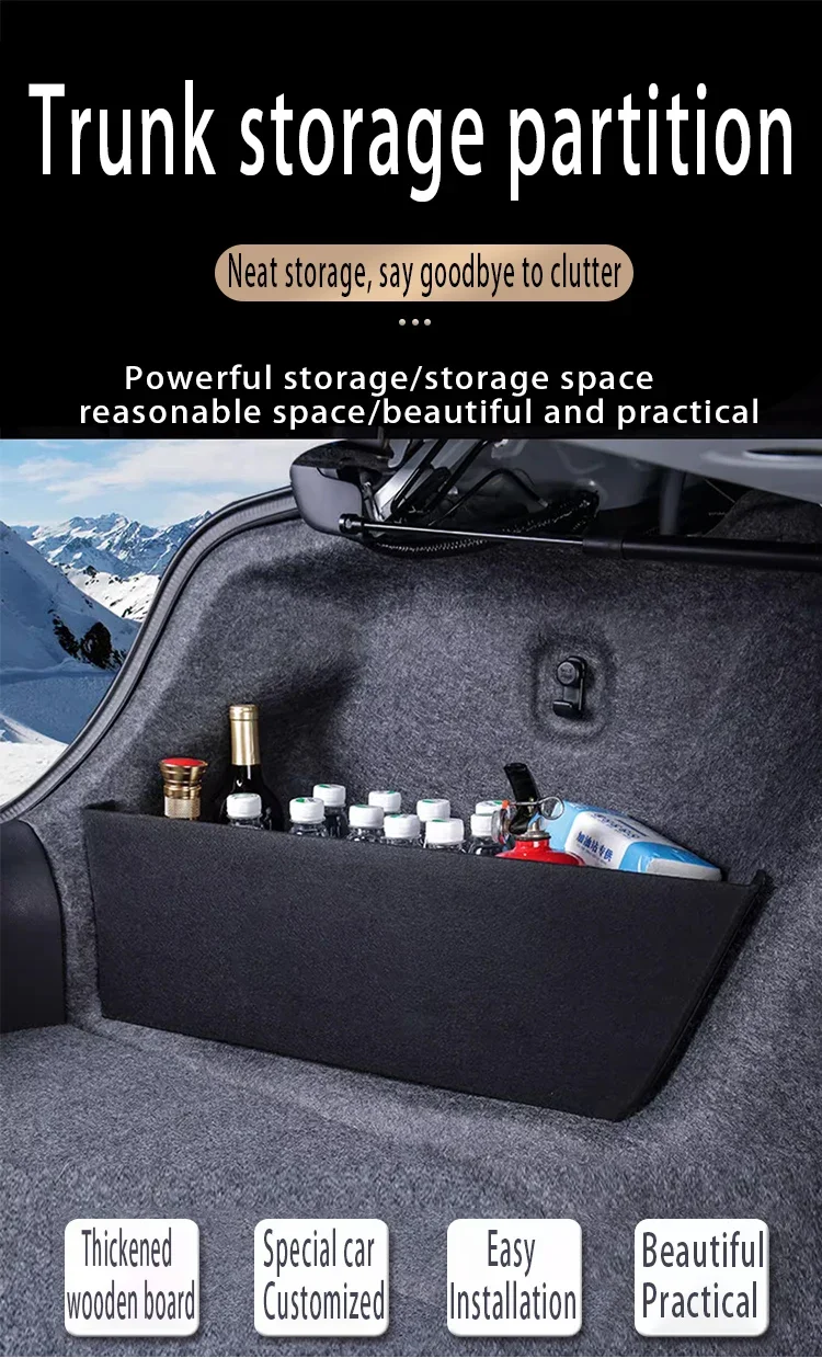 Car Accessories For BMW I4 G26 BEV 2022~2026 2025 24 Trunk Storage Partition Multifunction Storage Auto Interior Parts Organizer