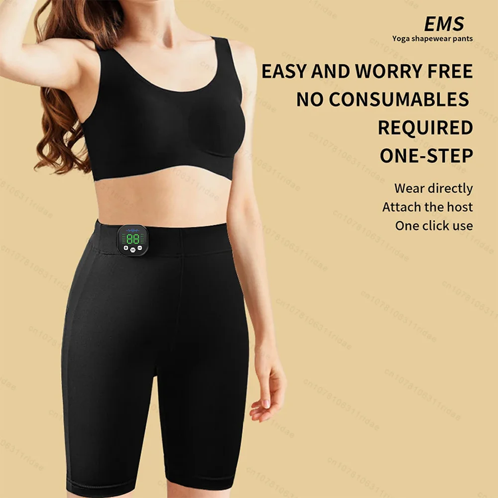 Smart Hip Lifting Shaping EMS Yoga Massage Shorts Micro Current Stimulation Acupoints Slimming Bodybuilding Buttock Trainer