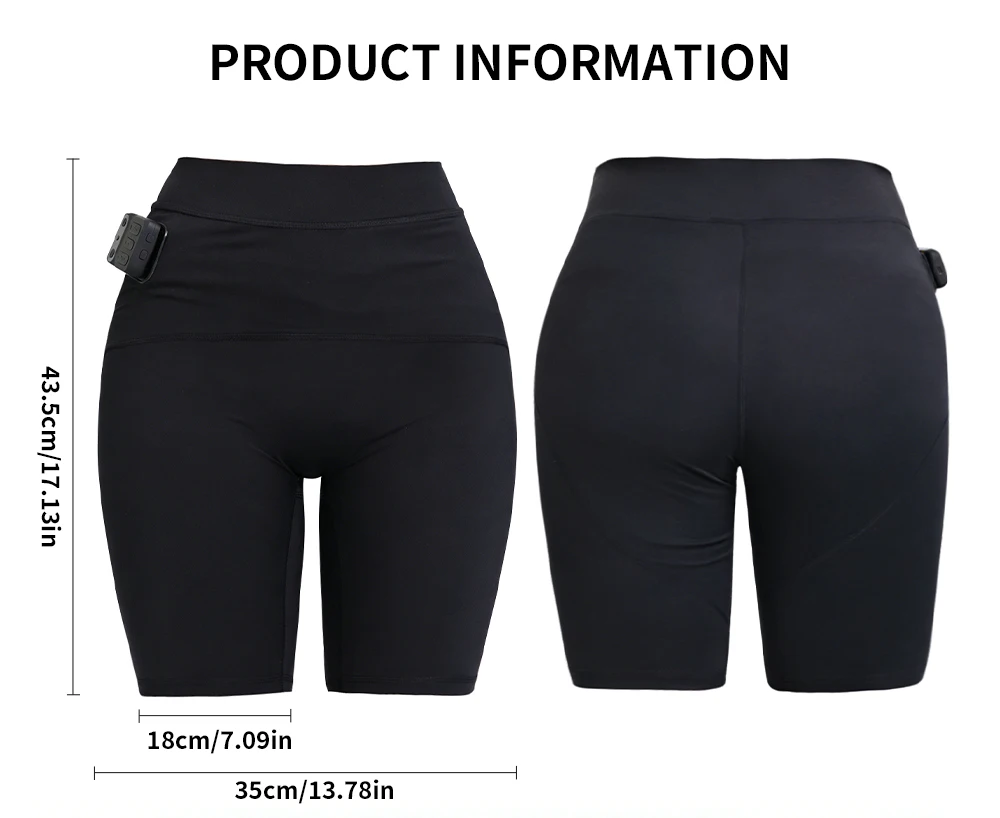 EMS Yoga Shorts Intelligent Microcurrent Massage Power Pants Muscle Stimulator Hip Lifting Leg Toning Body Shaping Pants
