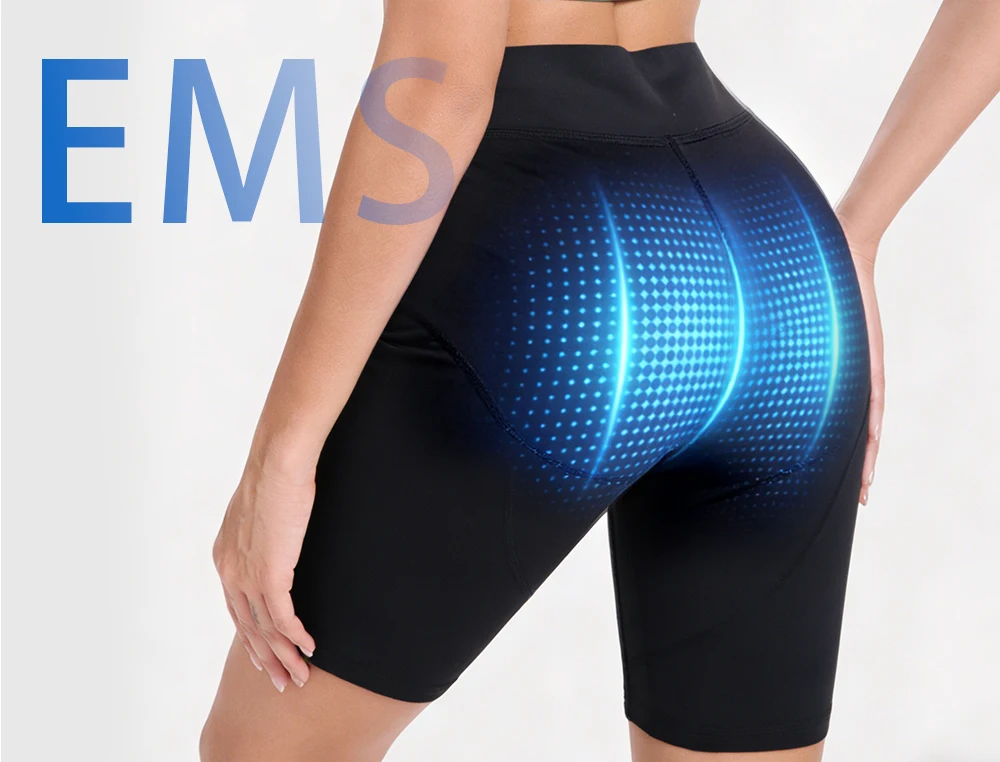 EMS Yoga Shorts Intelligent Microcurrent Massage Power Pants Muscle Stimulator Hip Lifting Leg Toning Body Shaping Pants