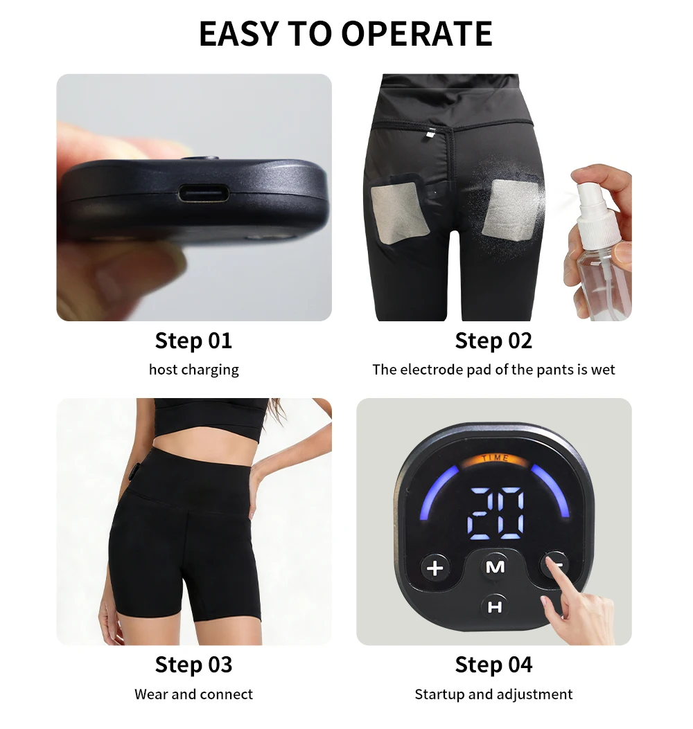EMS Intelligent Microcurrent Shaping Yoga Massage Shorts Enhance Buttocks Fitness And Plastic Training Reduce Fat Mass Hip Lift