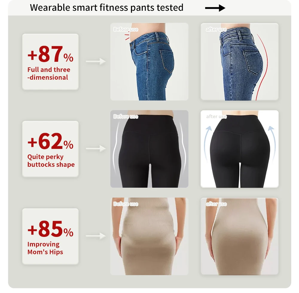 EMS Intelligent Microcurrent Shaping Yoga Massage Shorts Enhance Buttocks Fitness And Plastic Training Reduce Fat Mass Hip Lift
