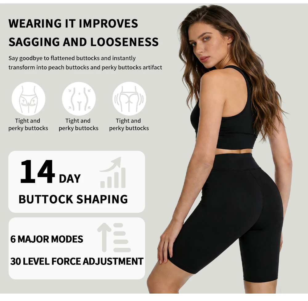 EMS Intelligent Microcurrent Shaping Yoga Massage Shorts Enhance Buttocks Fitness And Plastic Training Reduce Fat Mass Hip Lift