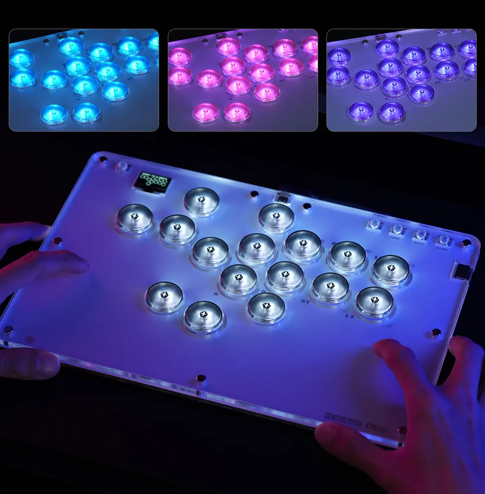 Haute42-COSMOX 20.6mm Keycaps Hitbox Leverless Controller Fighter For Kailh Customized Cross Cap Arcade Mechanical Keycap