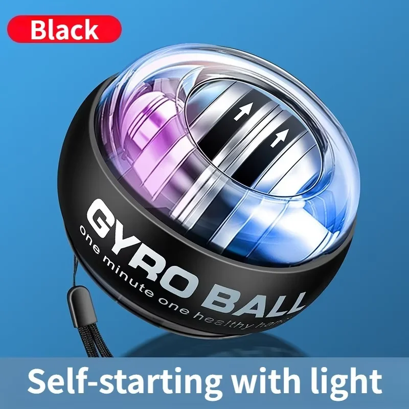Luxury LED Gyroscopic Power Trainer Ball Autostart Range Gyro Power Wrist Ball Arm Hand Muscle Force Trainer Fitness Equipment