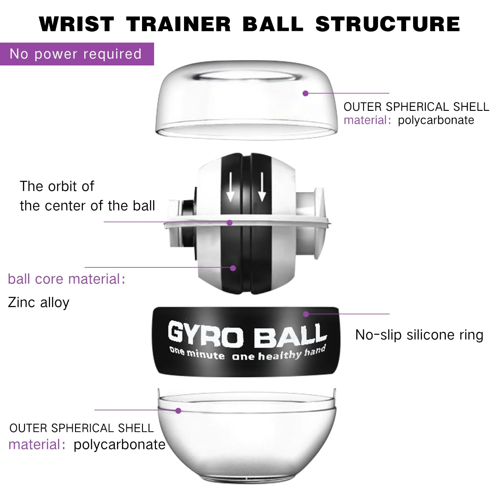 Luxury LED Gyroscopic Power Trainer Ball Autostart Range Gyro Power Wrist Ball Arm Hand Muscle Force Trainer Fitness Equipment