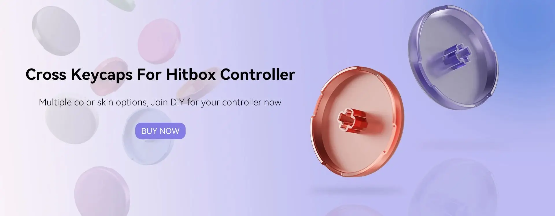 Haute42 Hitbox Cross Keycaps for Leverless Arcade Controller Mini Hitbox Button Caps Colorful DIY 20.6mm Low Profile Keycaps 8PC