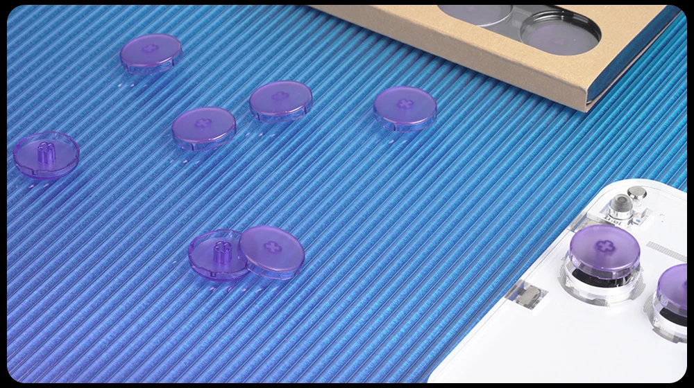 Haute42 Hitbox Cross Keycaps for Leverless Arcade Controller Mini Hitbox Button Caps Colorful DIY 20.6mm Low Profile Keycaps 8PC
