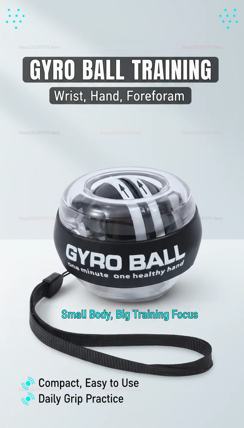 Forearm Exerciser with Self-Activating Wrist Gyro Ball Wrist Strengthener for Arm and Finger Muscle Training Suitable for Fitnes