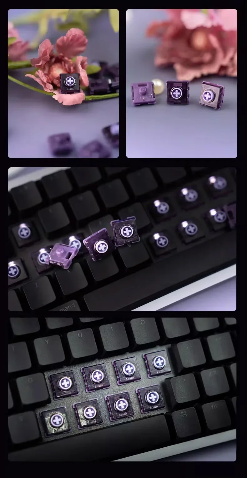 ST-SL2-Purple Glede/Smooth/Screw-In Buttons Reusable & Serviceable/Low Switch/Round Black Frame HITBOX Arcade Joystick Button