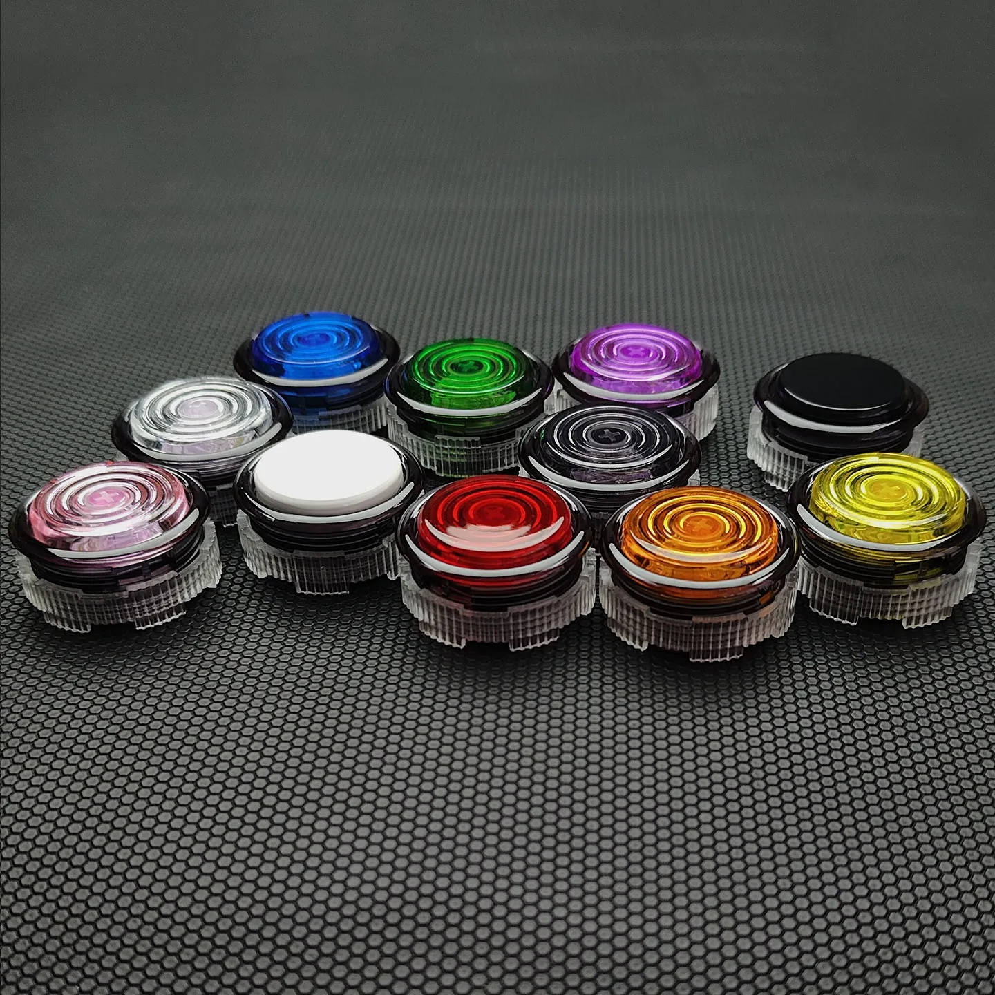 ST-SL2-Purple Glede/Smooth/Screw-In Buttons Reusable & Serviceable/Low Switch/Round Black Frame HITBOX Arcade Joystick Button