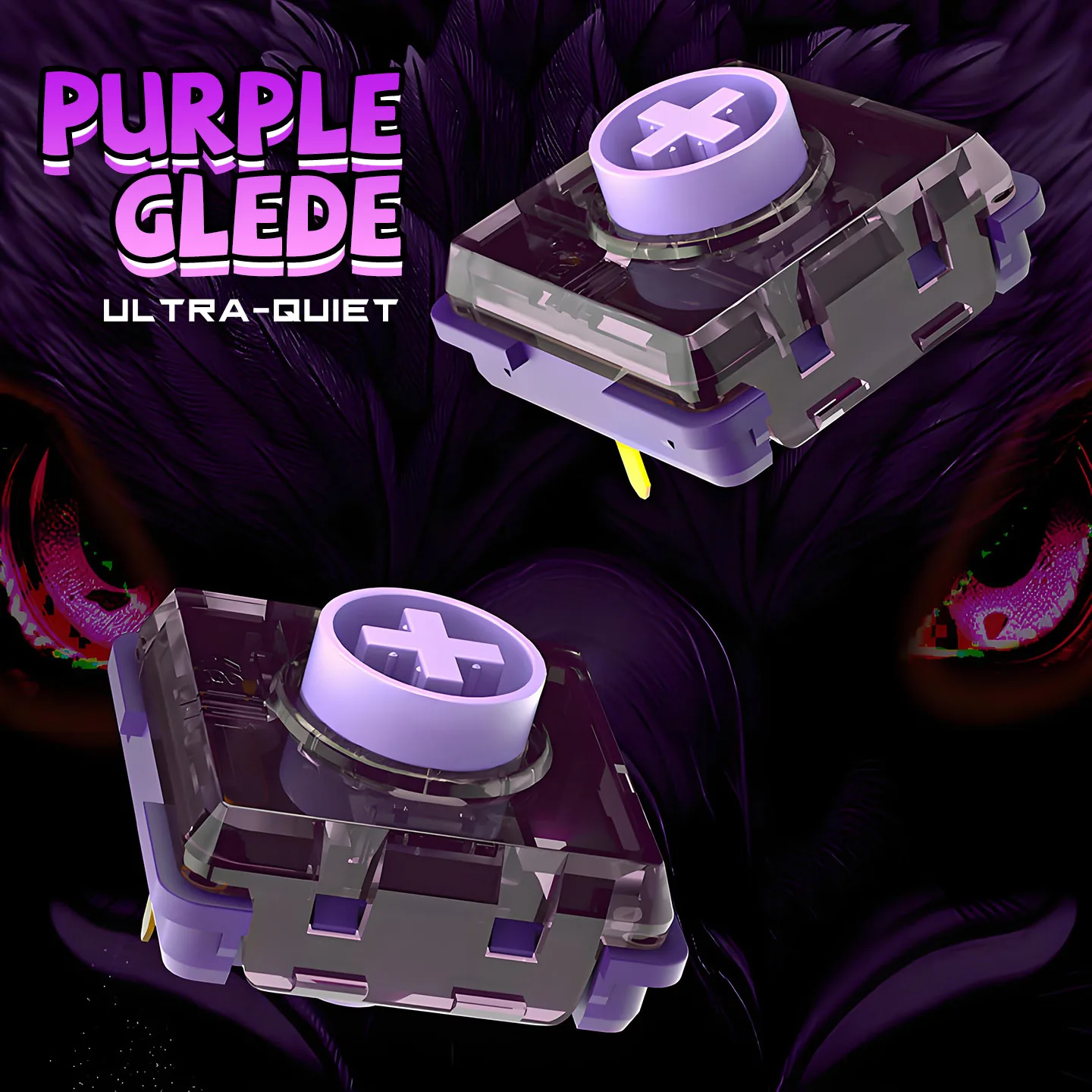 ST-SL2-Purple Glede/Smooth/Screw-In Buttons Reusable & Serviceable/Low Switch/Round Black Frame HITBOX Arcade Joystick Button