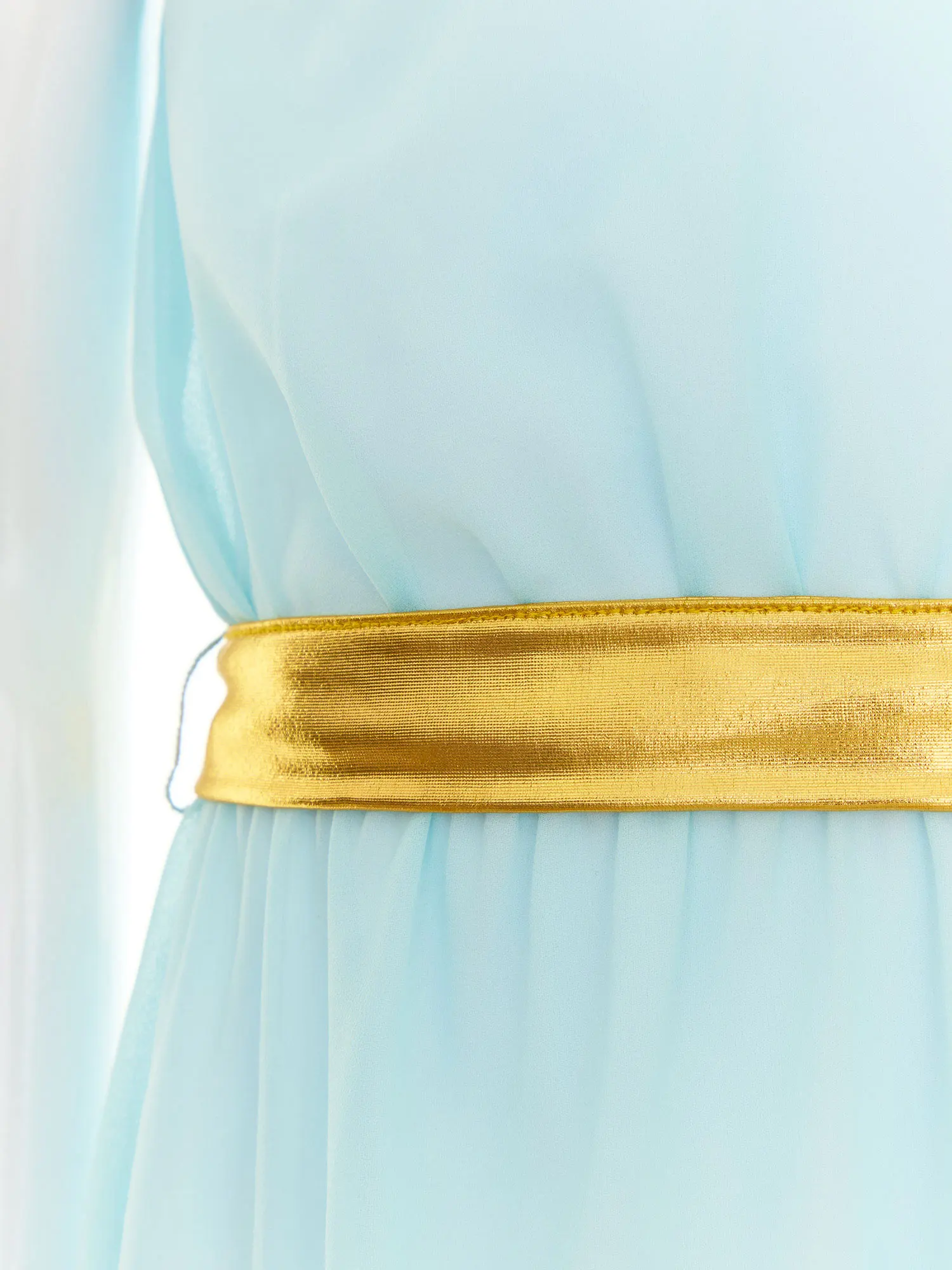 Kids Girls Roman Ancient Greek Godess Toga Costume Athena Cosplay Princess Robe Dress with Flowy Tulle Shawls Headwear Outfits