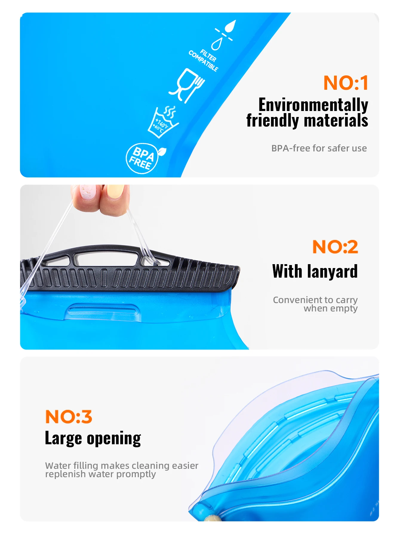 WRELS Water Collection Filtration Bag for Water Filtration System Survival Water Filter Straw Foldable BPA-Free Filtration Bag