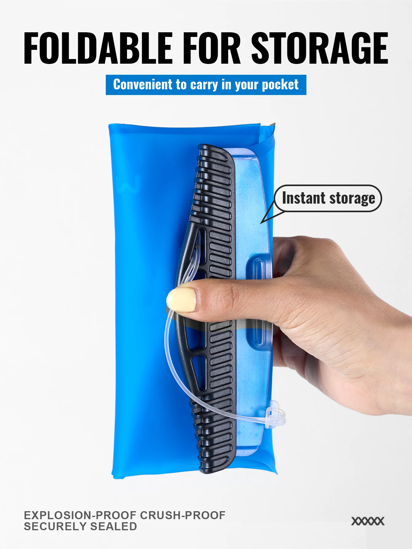 WRELS Water Collection Filtration Bag for Water Filtration System Survival Water Filter Straw Foldable BPA-Free Filtration Bag