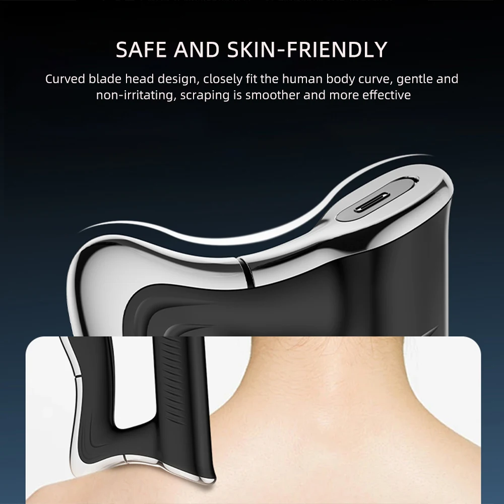 Electric Fascia Scraper EMS Micro Current Fascia Knife Muscle Body Massager Vibration Relaxation Body Lifting Massage Blade