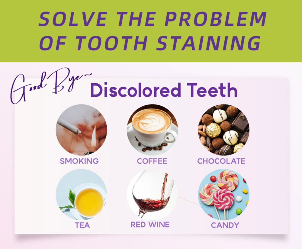 V34 Dental Whitening Toothpaste Instant Teeth Whitening Cleaning Tooth Stain Tartar Removal Oral Hygiene Fresh Breath