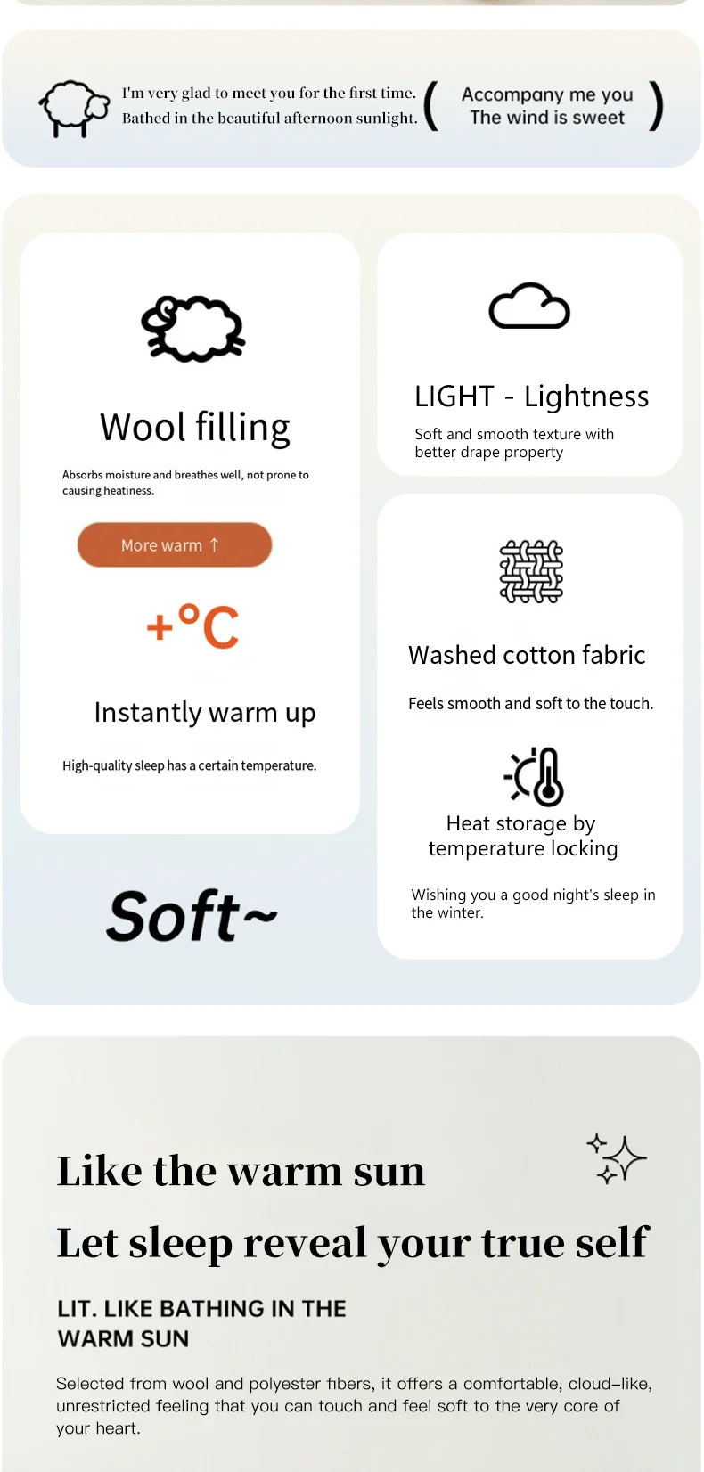 New Autumn and Winter Wool Quilt, Thick and Warm Winter Quilt, Quick Heating Quilt Core, Universal for All Seasons