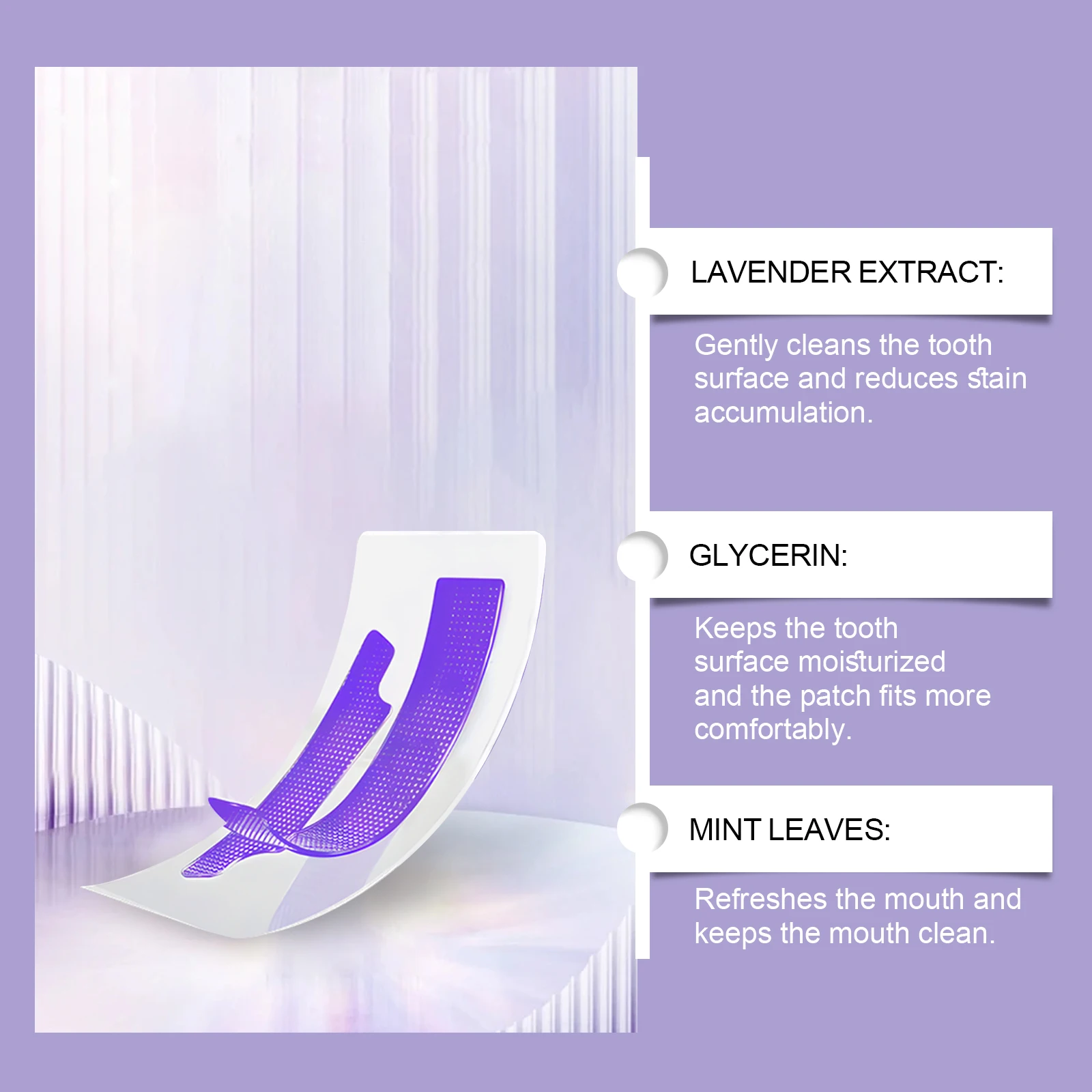 Purple Teeth Whitening Strips Bleaching Stains Remove Oral Whitening Supplies Tooth Stickers Remove Stains Care Stripes