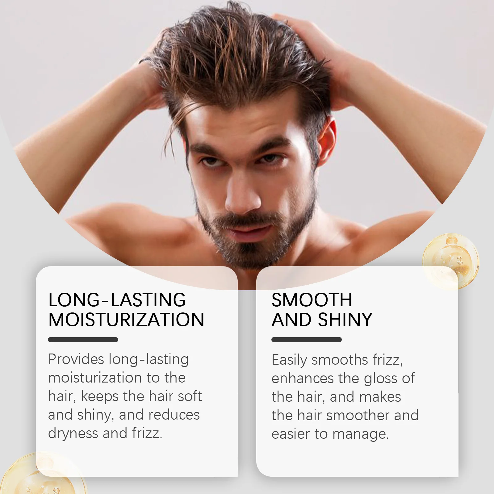 Hoegoa Nourishing Hair Gel for Men Women Edge Control Damage Repair Anti Frizz Long Lasting Style Smooth Glossy Hair Styling Gel